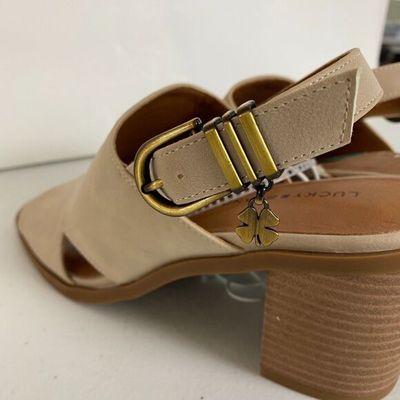 Lucky Brand Women's Tesyna Taupe Heels Sandals Size 7.5M‎ - Picture 4 of 9